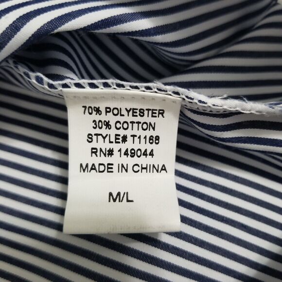 French Kiss Stripe Off the Shoulder Oversized Top M/L - Picture 9 of 12